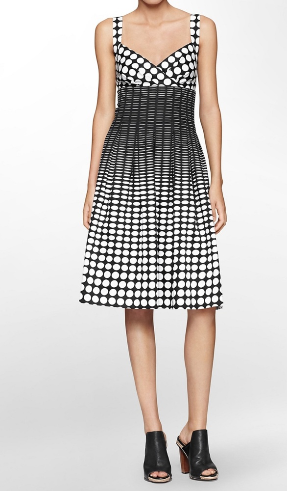 Calvin Klein Black and White Polka Dot Dress